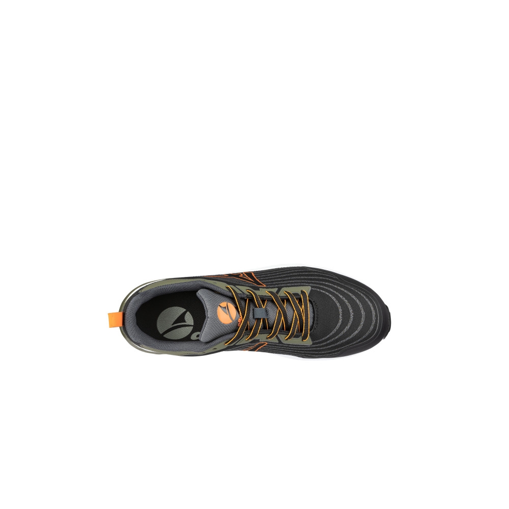Scarpe antinfortunistiche Wave Impulse Albatros, colore: verde, nero, arancione e bianca, tessuto anti-abrasione.