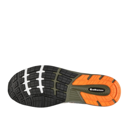 Scarpe antinfortunistiche Wave Impulse Albatros, colore: verde, nero, arancione e bianca, tessuto anti-abrasione.