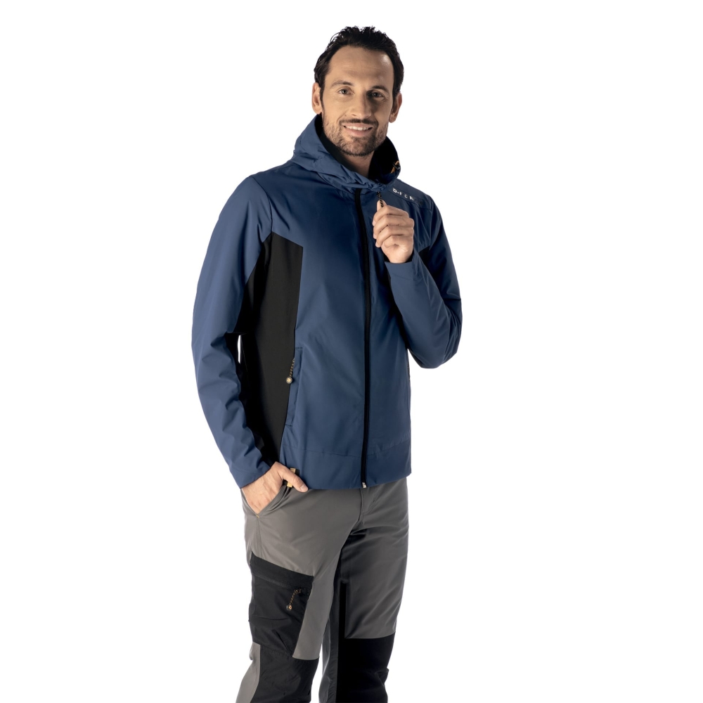 Giacca Primaloft Trento D-Force, blu/nero, 100% poliestere waterproof foderato.