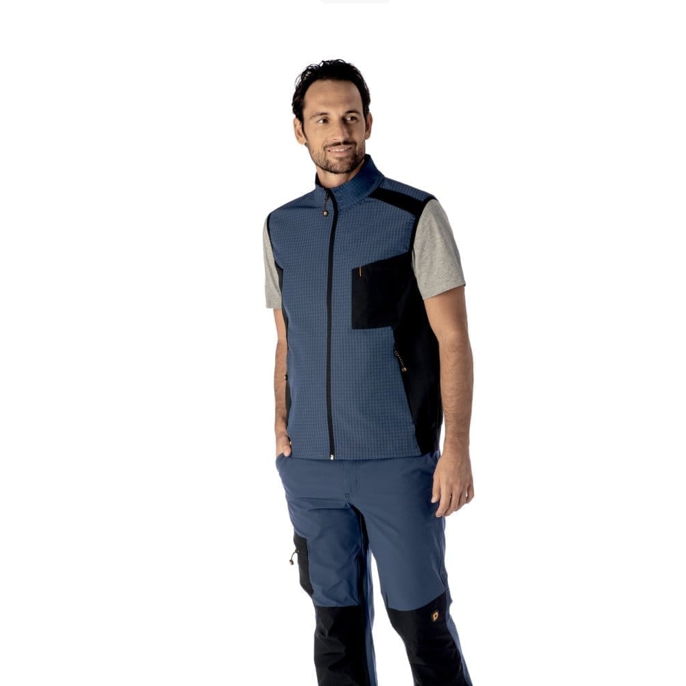 Gilet Legnano F001 D-Force, blu/nero, 92% poliestere/8% elastane.