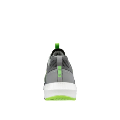 Scarpe antinfortunistiche Slide Grey/Green Puma,  materiale sintetico.