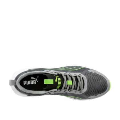 Scarpe antinfortunistiche Slide Grey/Green Puma,  materiale sintetico.