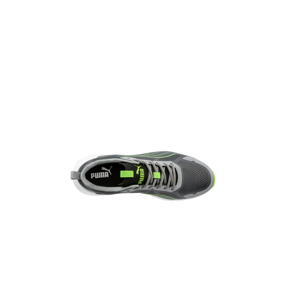 Scarpe antinfortunistiche Slide Grey/Green Puma,  materiale sintetico.