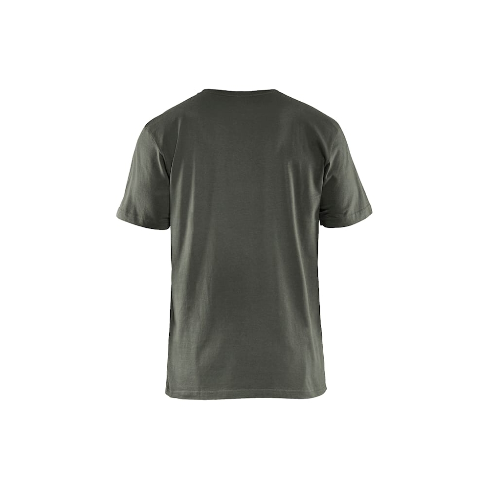 T-shirt, Blaklader, 3525, colore verde militare, 100% cotone, cuciture rinforzate