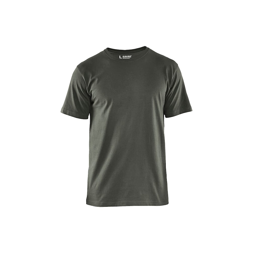 T-shirt, Blaklader, 3525, colore verde militare, 100% cotone, cuciture rinforzate