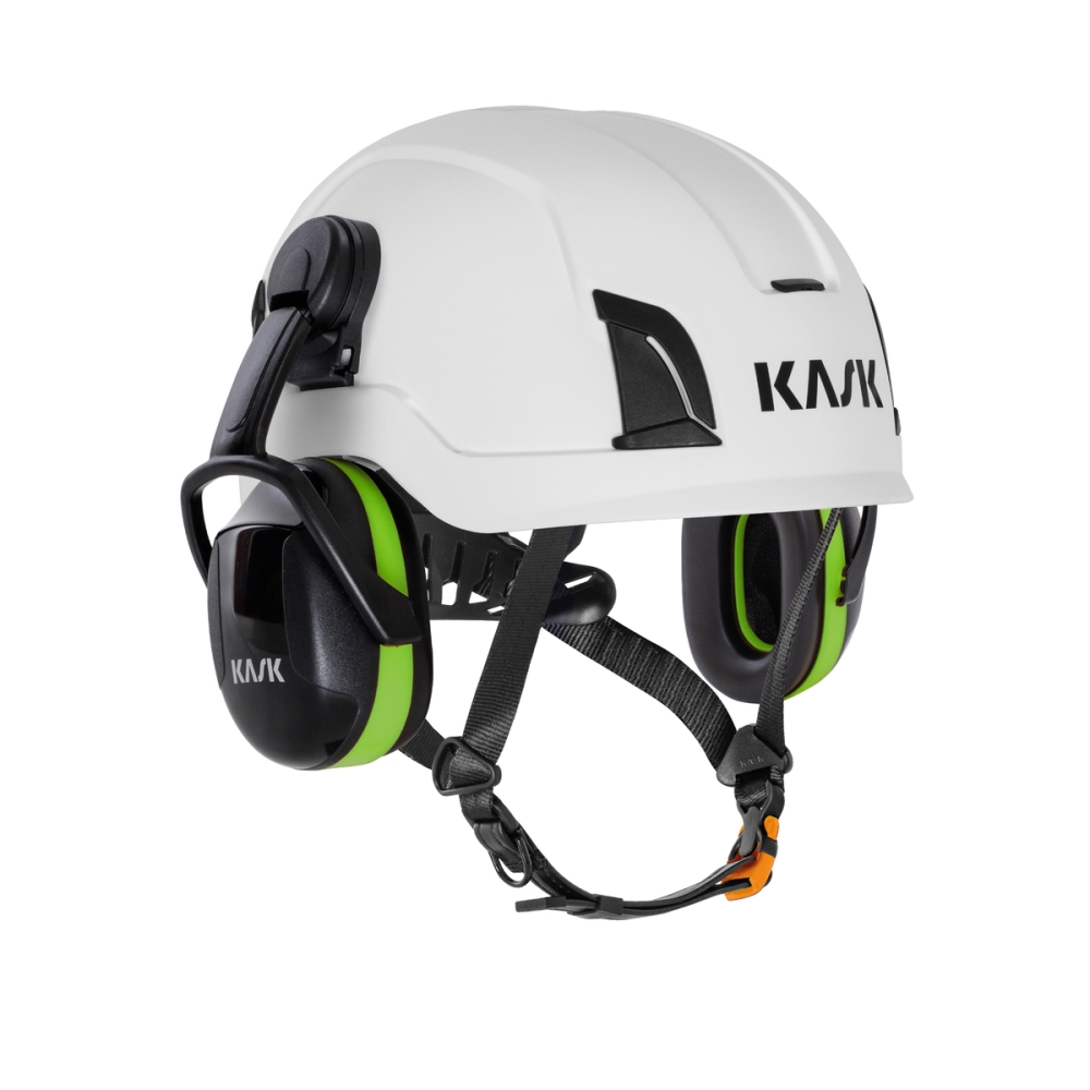 Cuffie antirumore SC1 Kask , nero/verde , abs termoplastico, fodera in schiuma e poliestere.