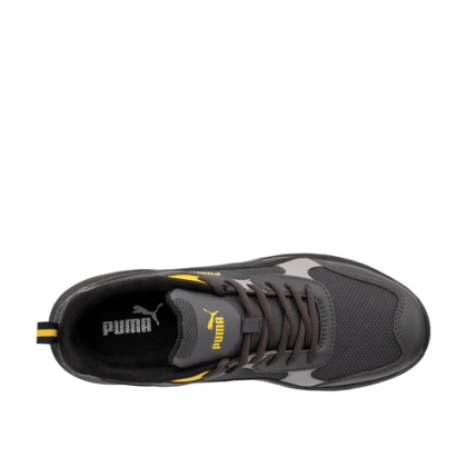 Scarpe antinfortunistiche Puma Safety Shift Low Grey/Yellow con tomaia in materiale sintetico resistente.