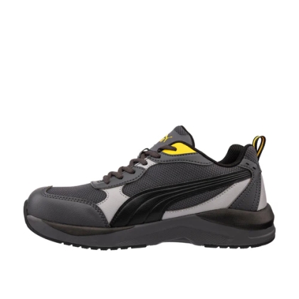 Scarpe antinfortunistiche Puma Safety Shift Low Grey/Yellow con tomaia in materiale sintetico resistente.