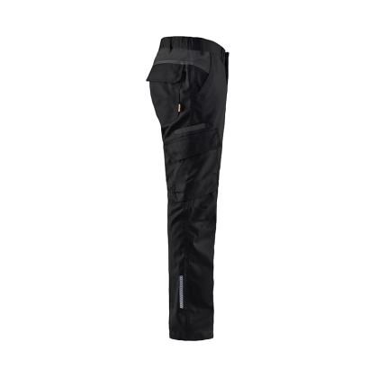 Pantalone Blaklader Industria Stretch 1444 NERO GRIGIO, è ideale per l'industria, manutenzione e qualsiasi ambiente di lavoro