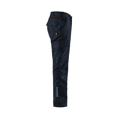 Pantalone Blaklader Industria Stretch 1444 BLU NERO, è ideale per l'industria, manutenzione e qualsiasi ambiente di lavoro