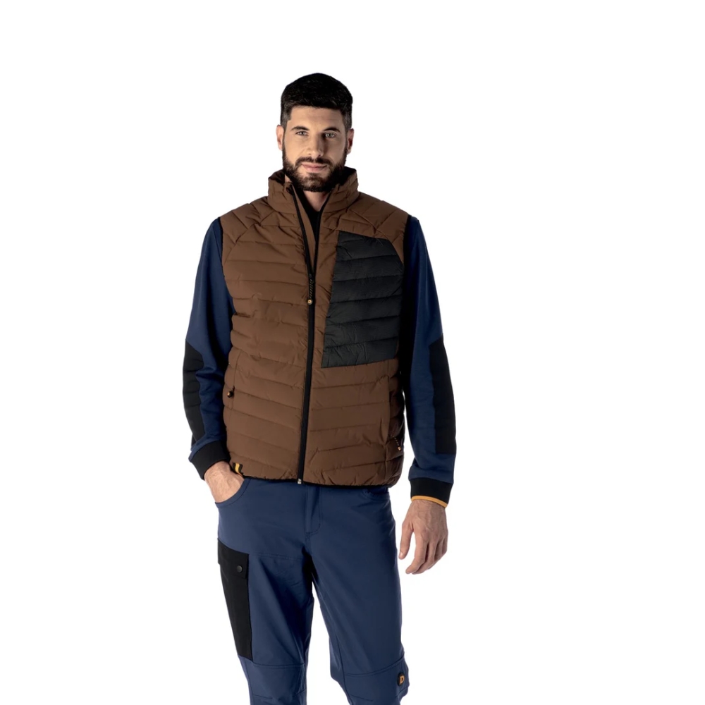 Gilet D-Force Asti C003, 100% poliestere, marrone.
