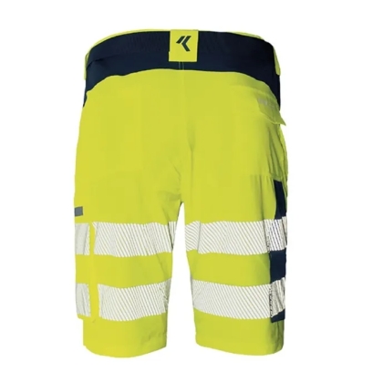 Bermuda Issaline HiVi 8454B, 95% poliestere, 5% spandex. Giallo alta visibilità