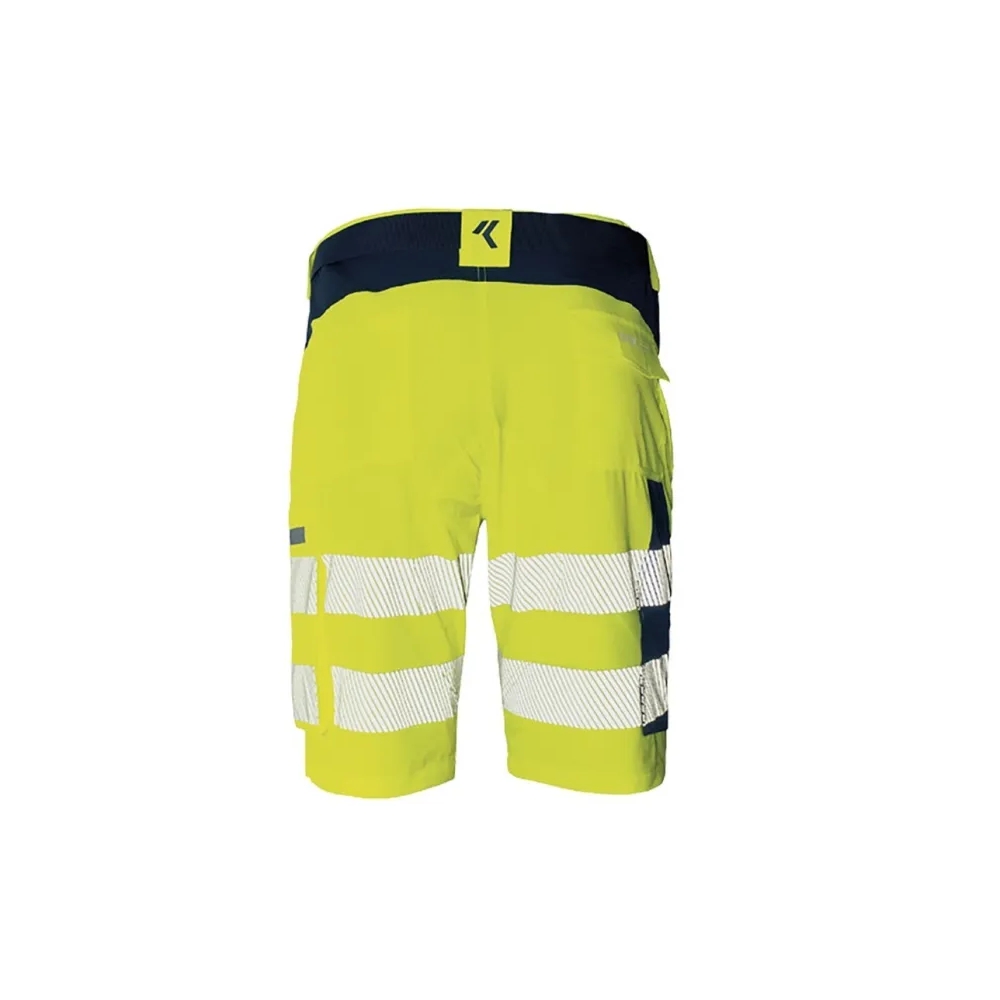 Bermuda Issaline HiVi 8454B, 95% poliestere, 5% spandex. Giallo alta visibilità