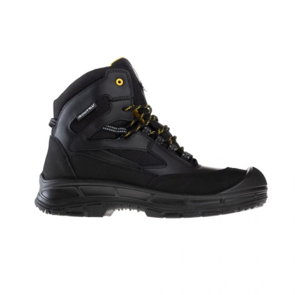 Scarpe antinfortunistiche AboutBlu Rossini, pelle pieno fiore, nere. S3S WR CI HI HRO SRC DGUV