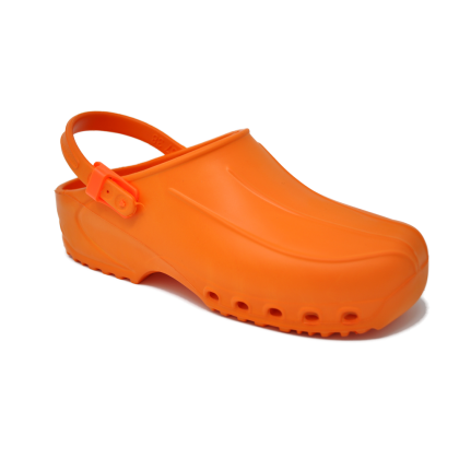 Zoccoli XBlue Light, nero, dotato di foro di aerazione, anatomico, antiscivolo e antistatico. arancione