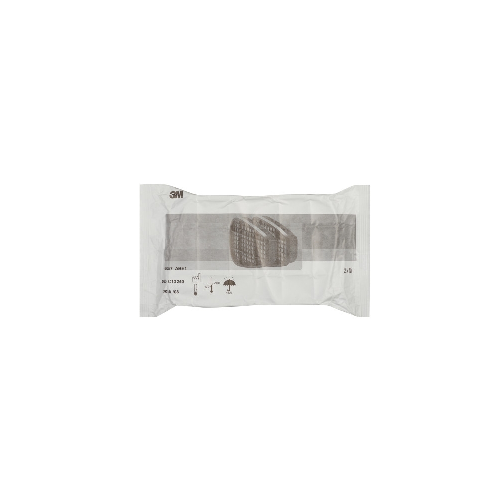 Filtro 3M, ABE1, 6057, per gas e vapori, con attacco a baionetta, serie 6000, scatola