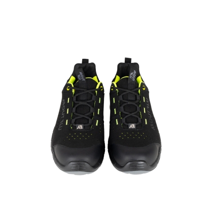 Scarpe da lavoro AboutBlu Active Low. Calzatura bassa, S1PS, microfibra scamosciata. colore nero e giallo fluo interno