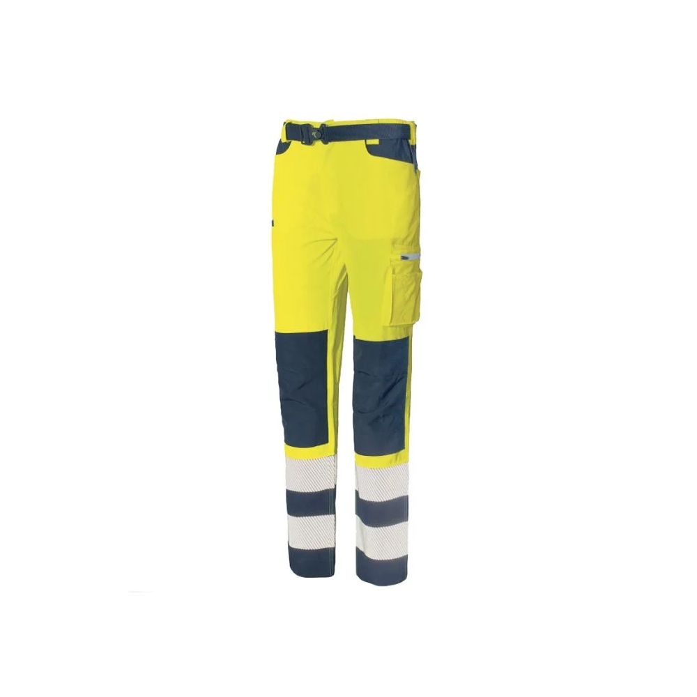 Pantalone Issa Extreme HV 8450NB gialli , 96% poliestere, 4% spandex.