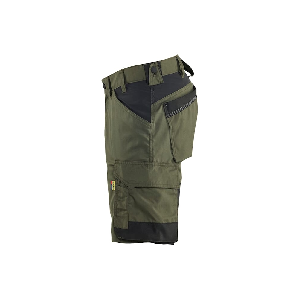 Bermuda Blaklader Artigiano Stretch 1751, 63% poliestere, 33% cotone, 4% elastolefina, twill 2/1, stretch, 260 g/m². verde