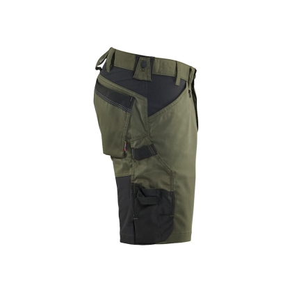 Bermuda Blaklader Artigiano Stretch 1751, 63% poliestere, 33% cotone, 4% elastolefina, twill 2/1, stretch, 260 g/m². verde