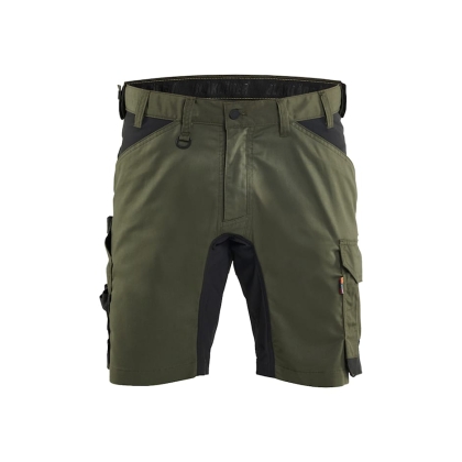 Bermuda Blaklader Artigiano Stretch 1751, 63% poliestere, 33% cotone, 4% elastolefina, twill 2/1, stretch, 260 g/m². verde
