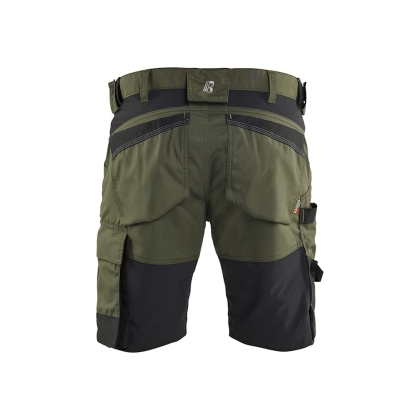 Bermuda Blaklader Artigiano Stretch 1751, 63% poliestere, 33% cotone, 4% elastolefina, twill 2/1, stretch, 260 g/m². verde