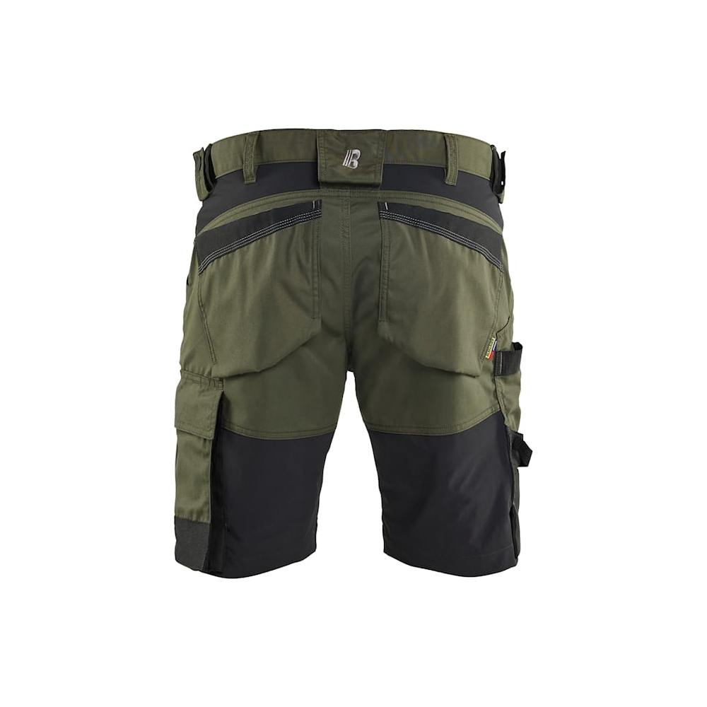 Bermuda Blaklader Artigiano Stretch 1751, 63% poliestere, 33% cotone, 4% elastolefina, twill 2/1, stretch, 260 g/m². verde