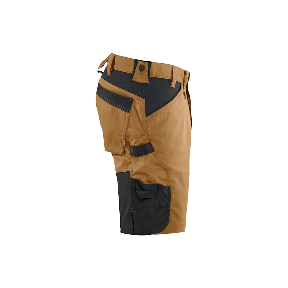 Bermuda Blaklader Artigiano Stretch 1751, 63% poliestere, 33% cotone, 4% elastolefina, twill 2/1, stretch, 260 g/m². marrone