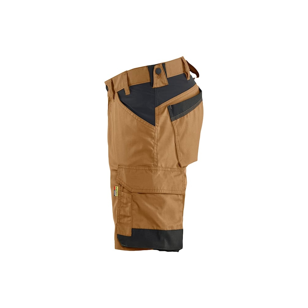 Bermuda Blaklader Artigiano Stretch 1751, 63% poliestere, 33% cotone, 4% elastolefina, twill 2/1, stretch, 260 g/m². marrone