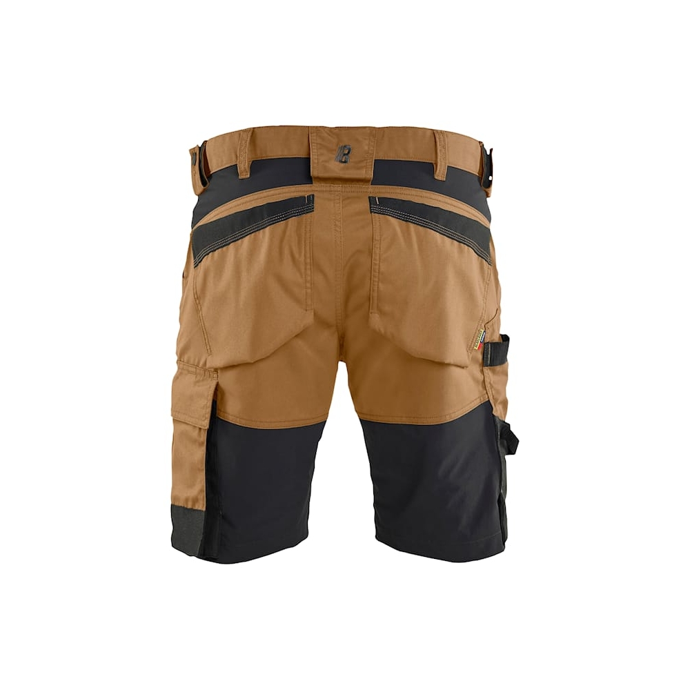 Bermuda Blaklader Artigiano Stretch 1751, 63% poliestere, 33% cotone, 4% elastolefina, twill 2/1, stretch, 260 g/m². marrone