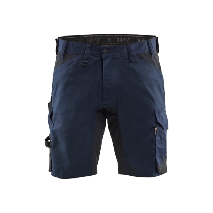 Bermuda Blaklader Artigiano Stretch 1751, 63% poliestere, 33% cotone, 4% elastolefina, twill 2/1, stretch, 260 g/m². blu