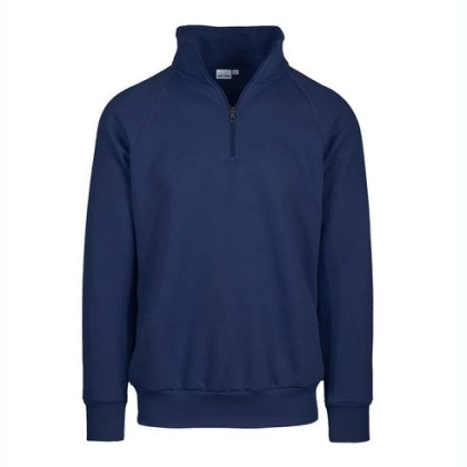 Felpa zip corta " vesti" made in italy, blu.