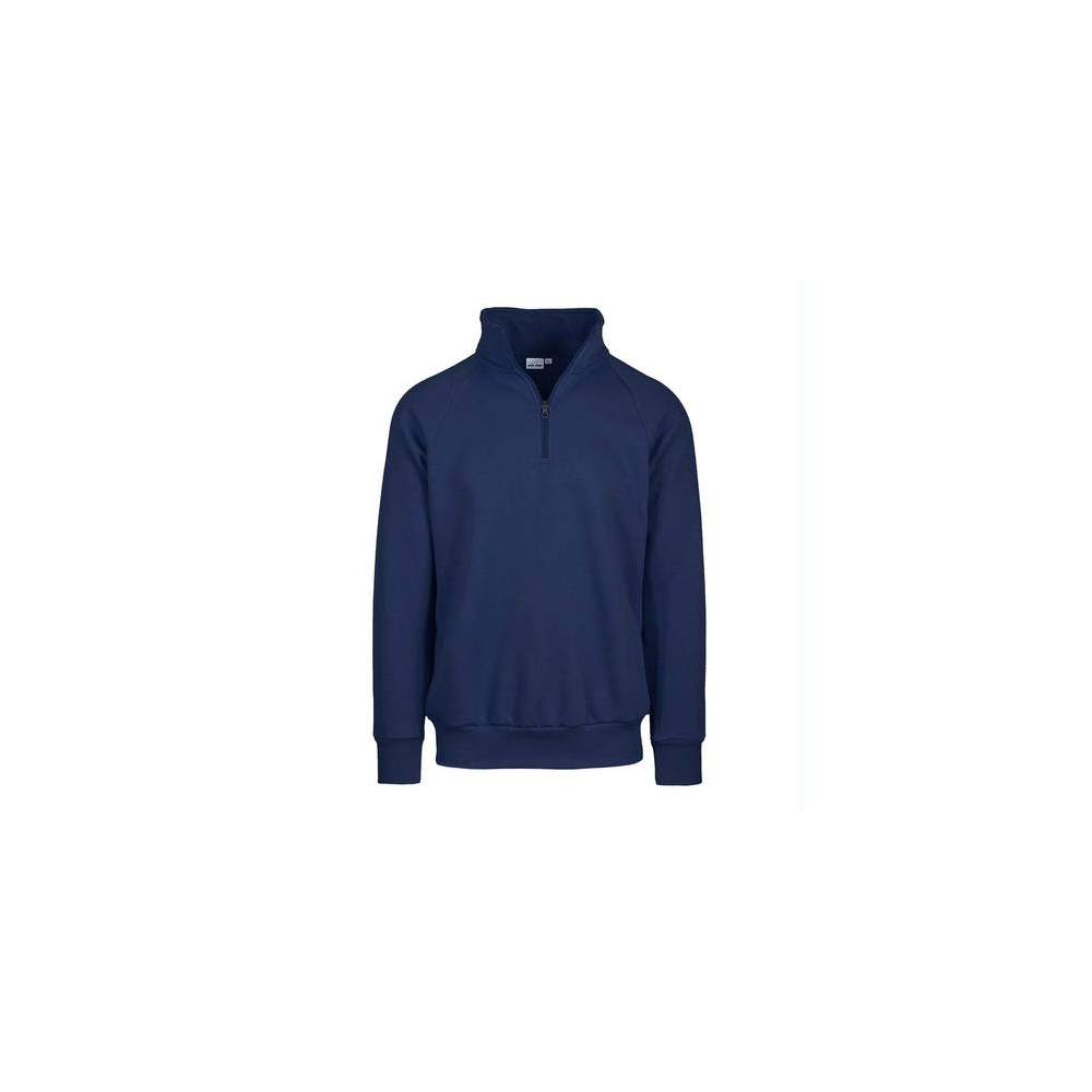 Felpa zip corta " vesti" made in italy, blu.
