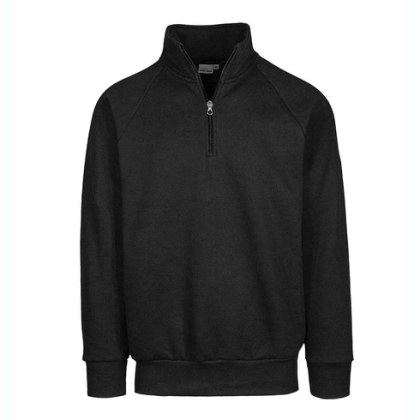 Felpa zip corta " vesti" made in italy, nera.