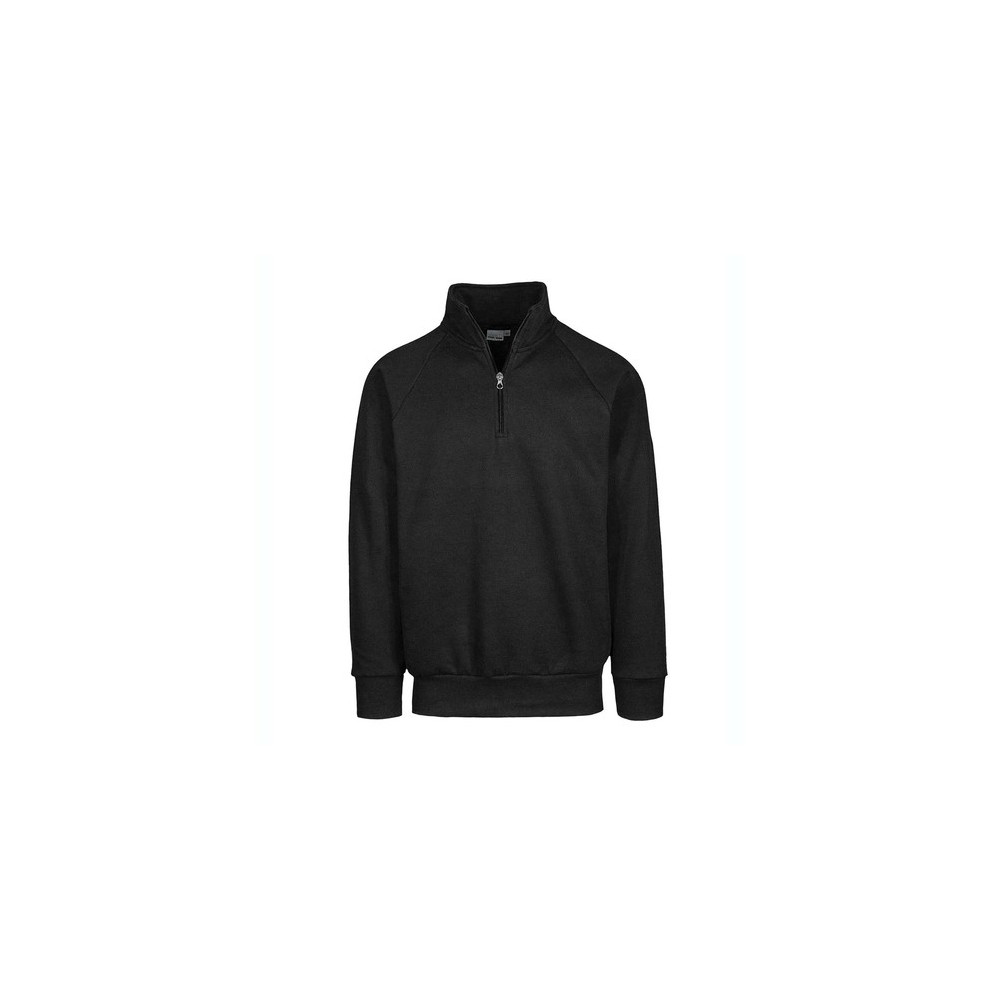 Felpa zip corta " vesti" made in italy, nera.