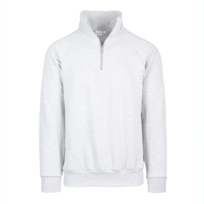 Felpa zip corta " vesti" made in italy, bianca.