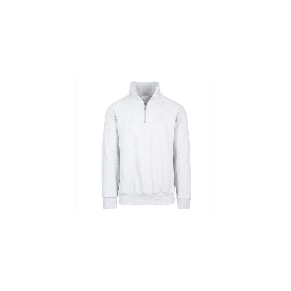 Felpa zip corta " vesti" made in italy, bianca.