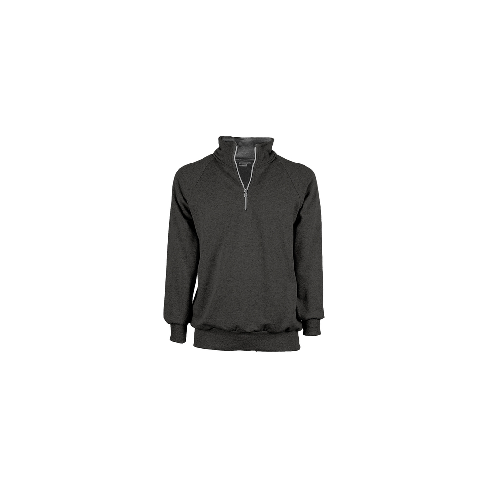 Felpa zip corta " vesti" made in italy, grigia.