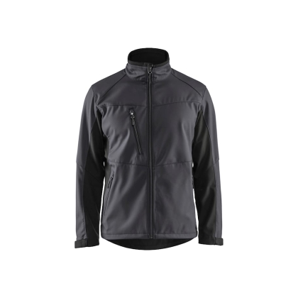 Giacca Softshell Blaklader, grigio/nero, 100% poliestere, softshell 2-strati, idrorepellente, pile, 255g/m².