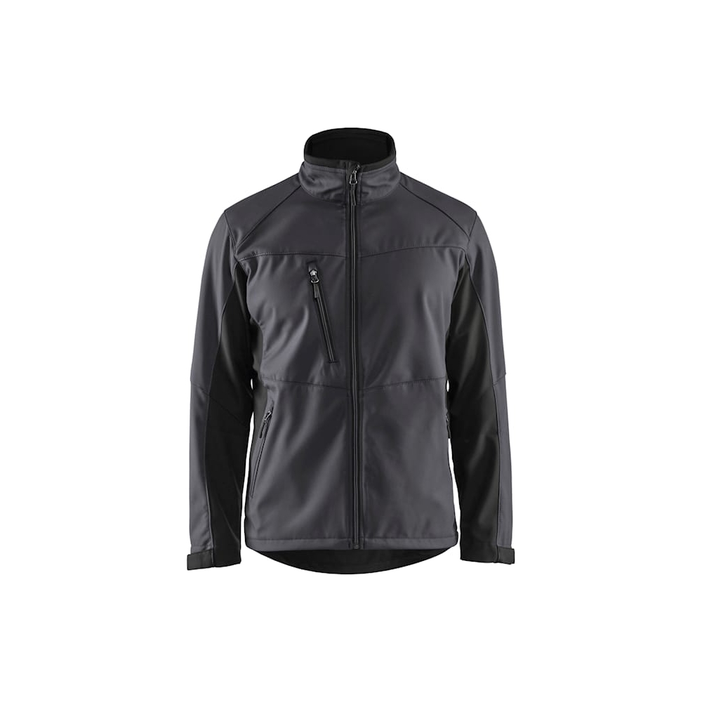 Giacca Softshell Blaklader, grigio/nero, 100% poliestere, softshell 2-strati, idrorepellente, pile, 255g/m².