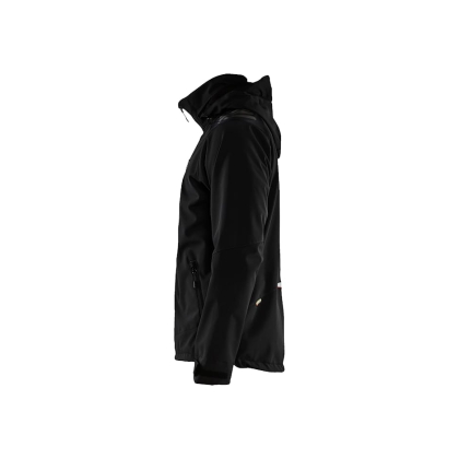 Giacca, Blaklader, Softshell, 4749, colore nero, Softshell, tessuto stretch impermeabile e antivento, con cappuccio