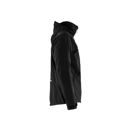 Giacca, Blaklader, Softshell, 4749, colore nero, Softshell, tessuto stretch impermeabile e antivento, con cappuccio