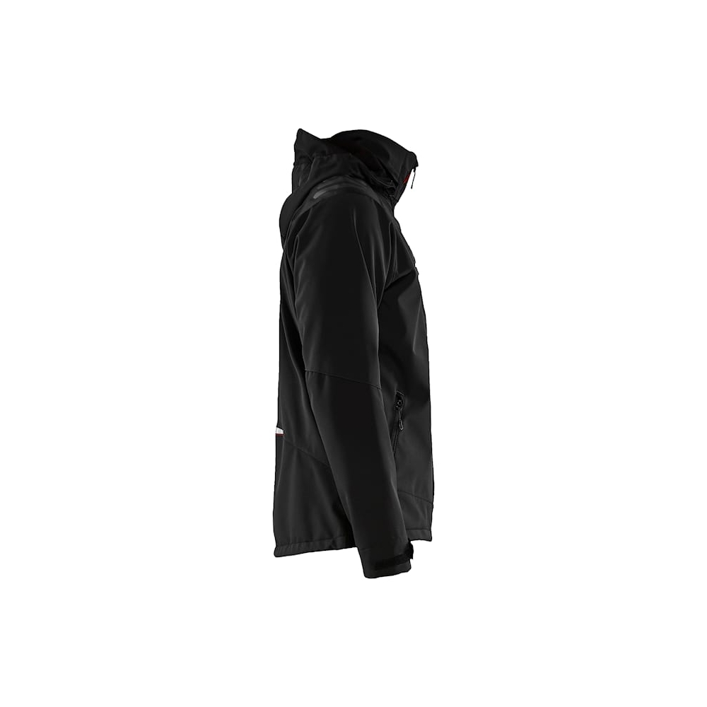Giacca, Blaklader, Softshell, 4749, colore nero, Softshell, tessuto stretch impermeabile e antivento, con cappuccio