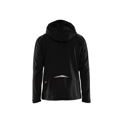 Giacca, Blaklader, Softshell, 4749, colore nero, Softshell, tessuto stretch impermeabile e antivento, con cappuccio