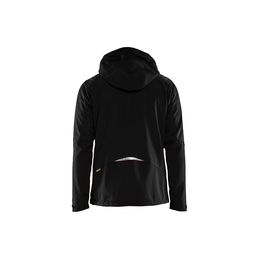 Giacca, Blaklader, Softshell, 4749, colore nero, Softshell, tessuto stretch impermeabile e antivento, con cappuccio
