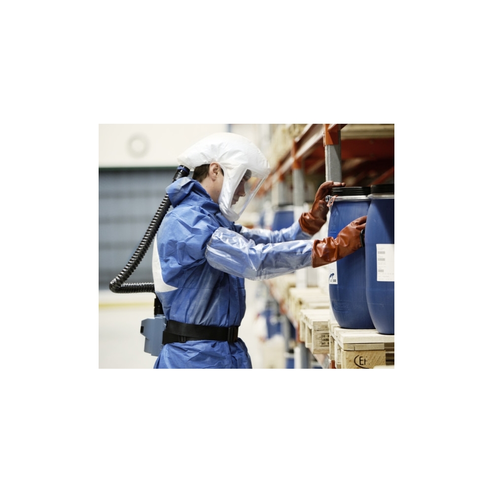 Copricapo 3M, S133-L, per Versaflo, taglia grande, copertura testa e viso, serie S-100, indossato da operatore