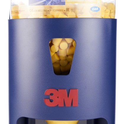Base boccione One touch 3M 391-0000, in materia plastica, eroga un inserto auricolare alla volta, colore blu.