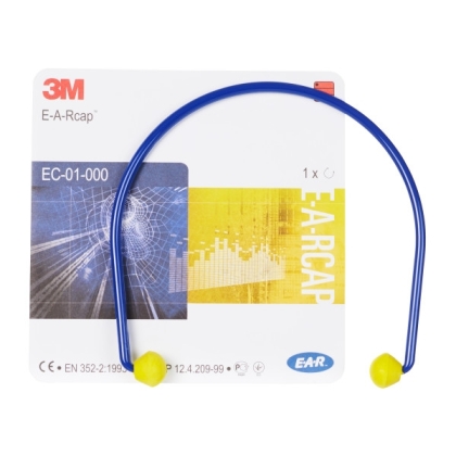Inserti auricolari con archetto 3M, EC-01-000, auricolari gialli, archetto blu, con scatola