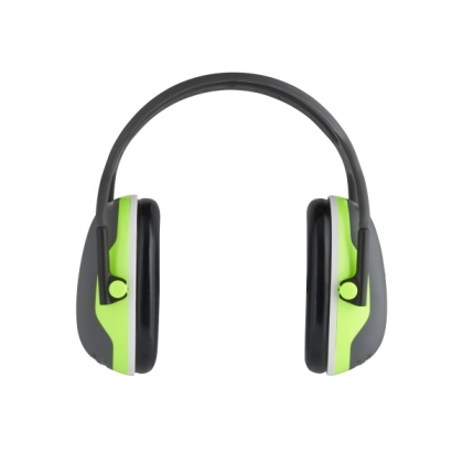 Cuffie auricolari 3M, X4A, PELTOR, colore nero con inserti verde fluo, cuffie da bardatura temporale