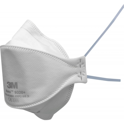 Respiratore 3M 9320+ BULK, antipolvere, senza valvola, bianca, non indossata, serie Aura